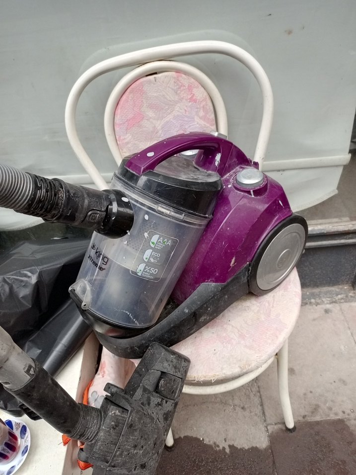 Mor ve Gri Toz Torbalı Elektrikli Süpürge kıng marka - Görsel 2