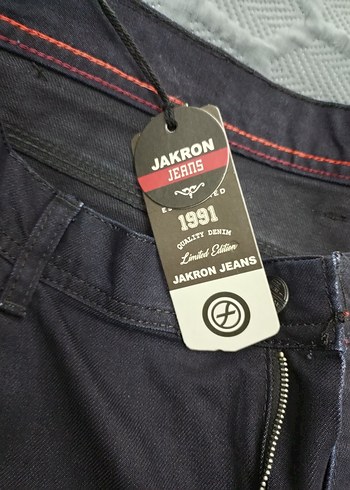 Gri Erkek Denim Pantolon, Regular Fit, Kemerli 118 kg olur sıfır - Görsel 5