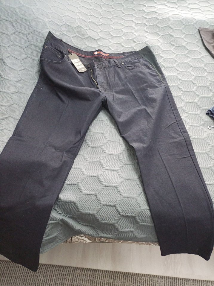 Gri Erkek Denim Pantolon, Regular Fit, Kemerli 118 kg olur sıfır - Görsel 3