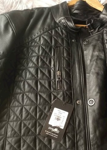 Deri Siyah Erkek Biker Ceket 120 kg ye kadar olur sıfır - Görsel 5