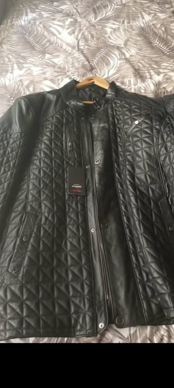 Deri Siyah Erkek Biker Ceket 120 kg ye kadar olur sıfır - Görsel 4