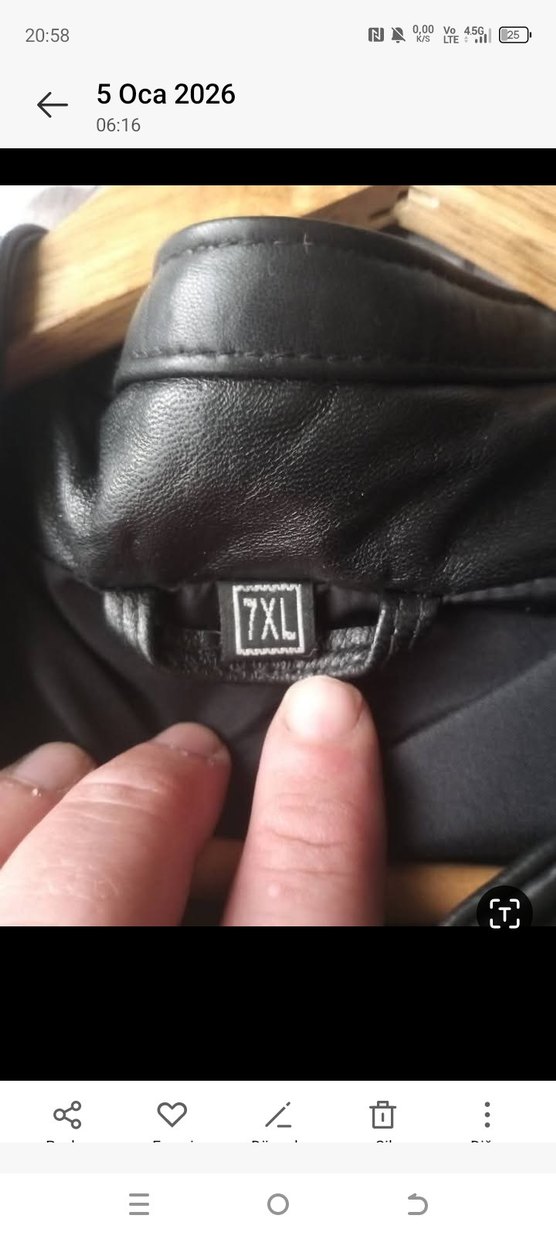 Deri Siyah Erkek Biker Ceket 120 kg ye kadar olur sıfır - Görsel 2