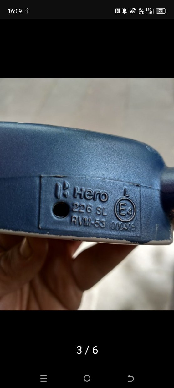 Erkek Motosiklet Yan Ayna Mavi Plastik - Görsel 3