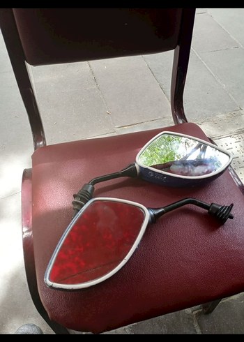 Erkek Motosiklet Plastik Ayna - Mavi - Görsel 3