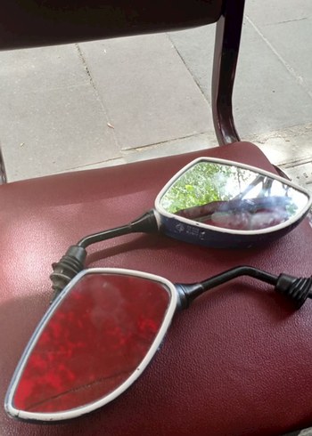 Erkek Motosiklet Plastik Ayna - Mavi - Görsel 2