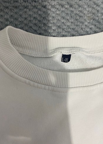 Mavi Baskılı Beyaz Kadın Sweatshirt - Görsel 2