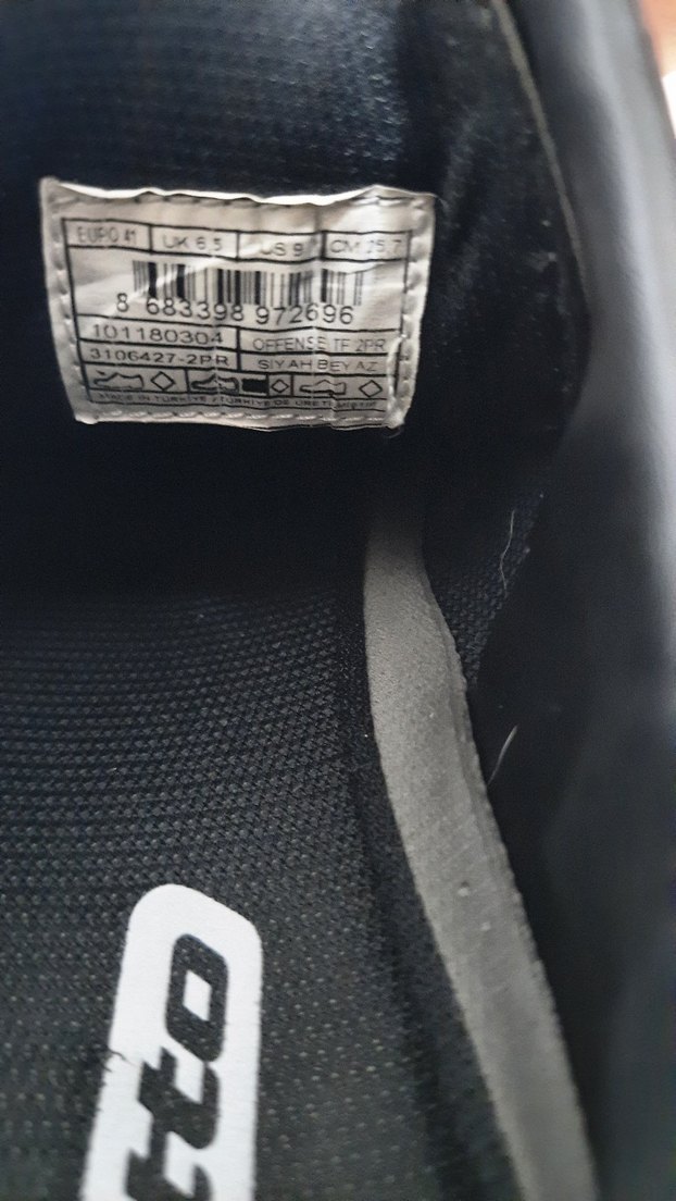 Lotto Erkek Siyah Spor Futbol Ayakkabısı - Görsel 4