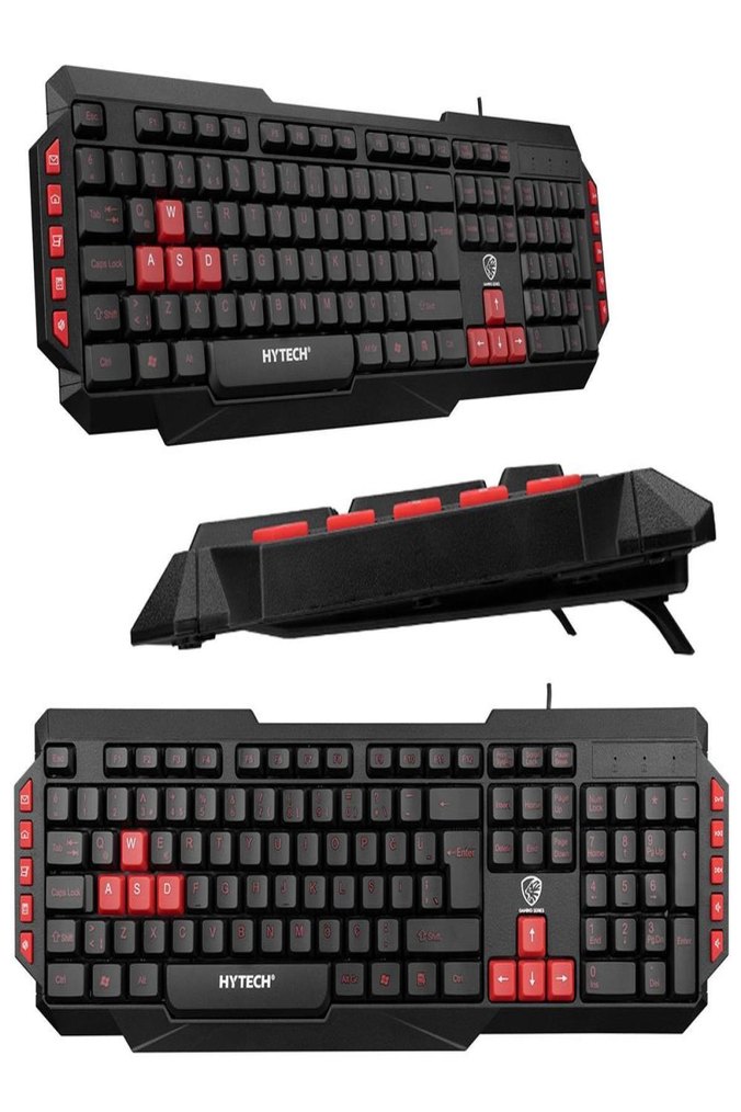 HYTECH Kırmızı Detaylı Siyah Oyun Klavyesi - Görsel 2
