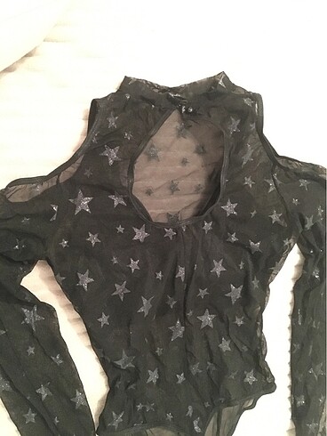 m Beden siyah Renk Transparan bodysuit