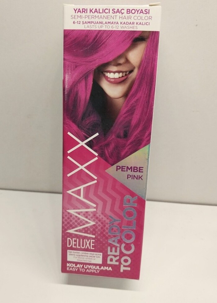 Maxx deluxe pembe saç boyası - Görsel 2
