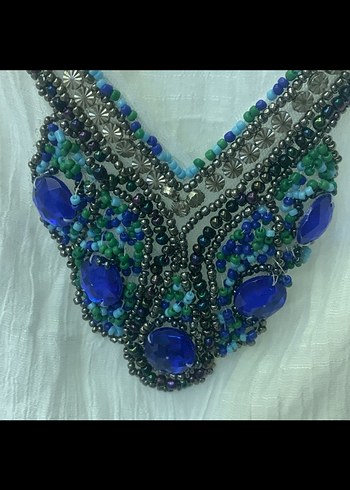 Boncuk İşlemeli Zara marka plaj elbisesi - Görsel 3