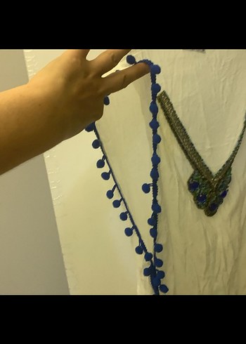 Boncuk İşlemeli Zara marka plaj elbisesi - Görsel 4