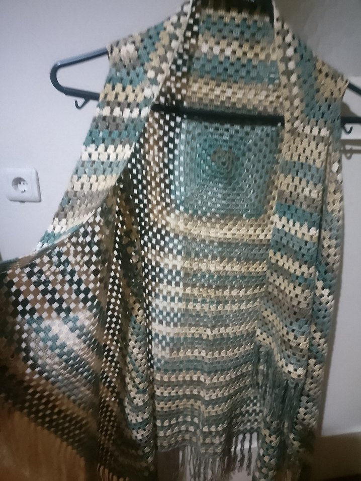 Kadın Çok Renkli Bohem Örgü Yelek - Görsel 2