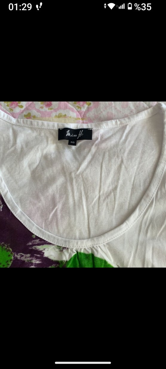 Yeşil Baskılı Penye Kadın Tişört - Görsel 2