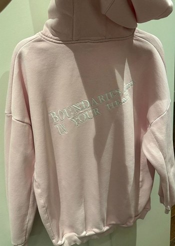 Pembe Baskılı Kadın Sweatshirt