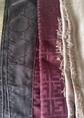 Bordo - acıkahve- sütlükahve Kadın Bohem Tarzı Şal - Görsel 3