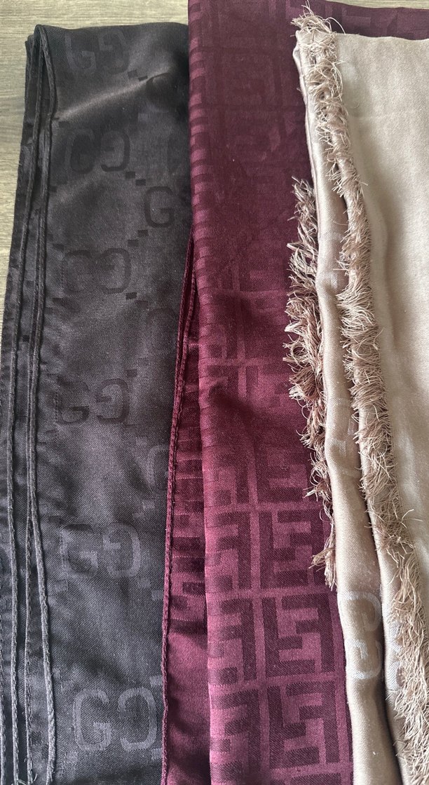 Bordo - acıkahve- sütlükahve Kadın Bohem Tarzı Şal - Görsel 3