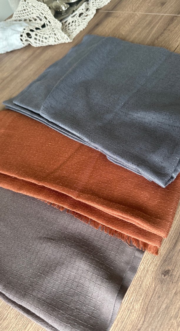 Kahve taba antrasit üç adet ŞAL - Görsel 2