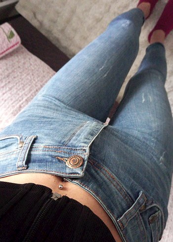 Kadın Mavi Denim Jean