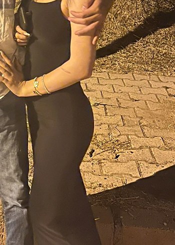 Siyah boydan Elbise