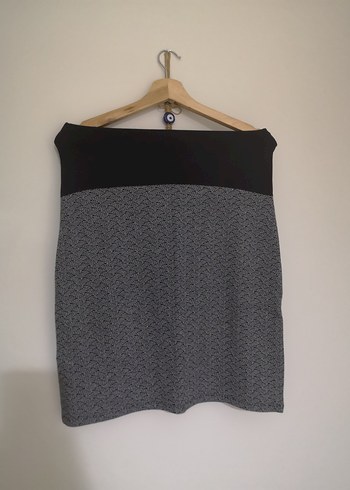 Gri Kadın Midi Hamile Etek - Görsel 2