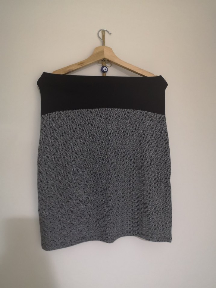 Gri Kadın Midi Hamile Etek - Görsel 2