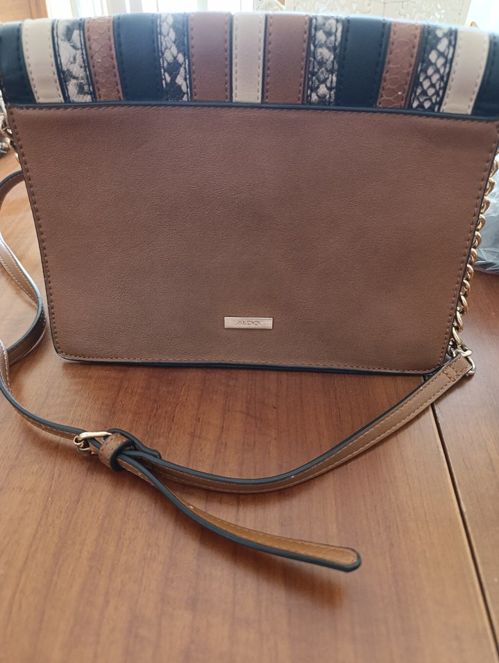 Aldo Deri Yılan Desenli Kemerli Kadın Omuz Çanta - Görsel 2