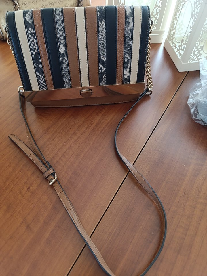 Aldo Deri Yılan Desenli Kemerli Kadın Omuz Çanta - Görsel 5