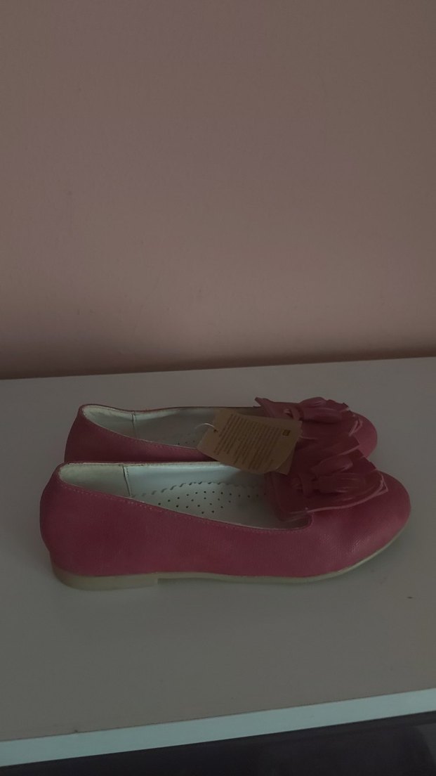 Pembe Süet Püsküllü Kız Çocuk Babet - Görsel 2