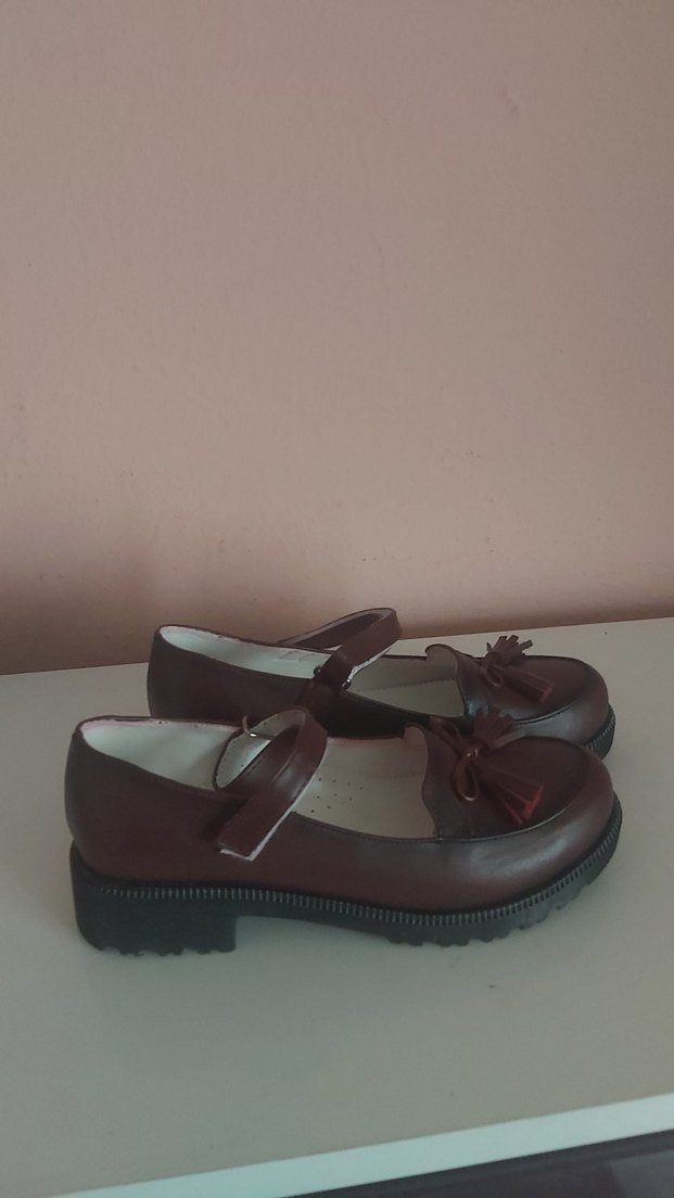 Bordo Tokalı Klasik Çocuk Ayakkabı - Görsel 2