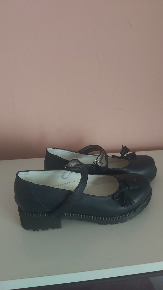 Kız Çocuk Siyah Tokalı Babet Ayakkabı - Görsel 2