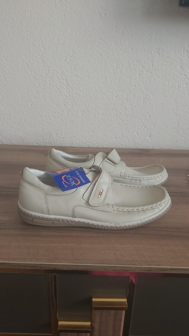 Beyaz Erkek Klasik Tokalı Ayakkabı - Görsel 2