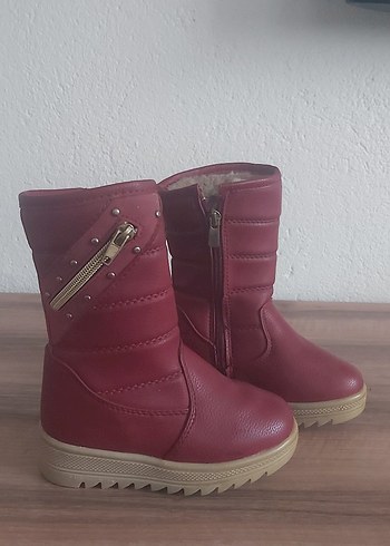 Kız Çocuk Bordo Tokalı Kauçuk Botlar - Görsel 2