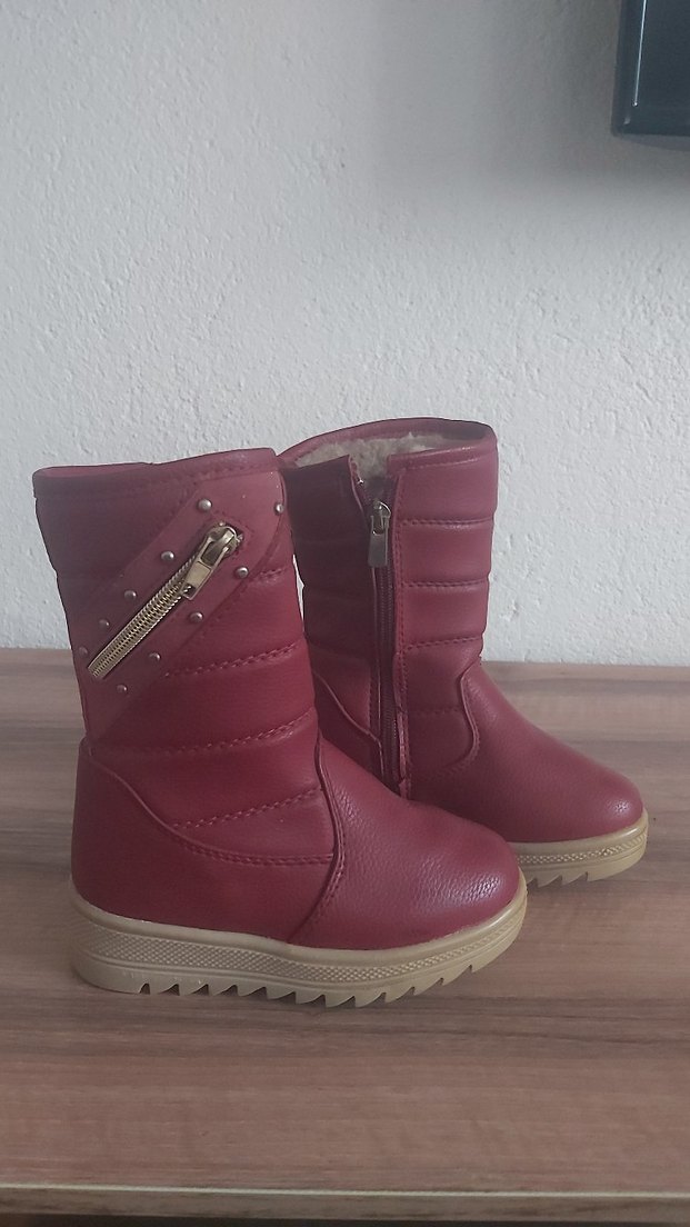 Kız Çocuk Bordo Tokalı Kauçuk Botlar - Görsel 2