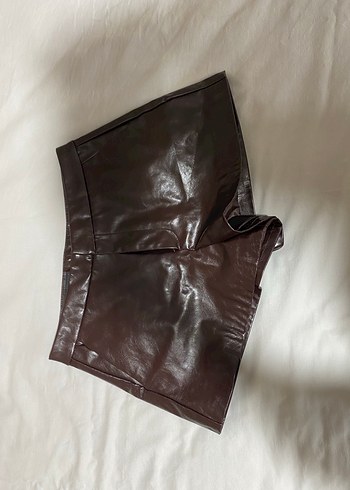 Kadın  Deri Mini Şort - Görsel 2