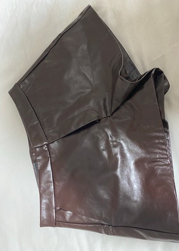 Kadın  Deri Mini Şort - Görsel 3