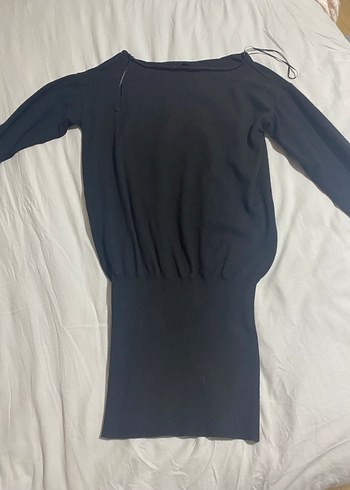 Siyah triko elbise - Görsel 4