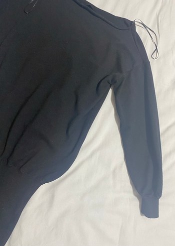 Siyah triko elbise - Görsel 6