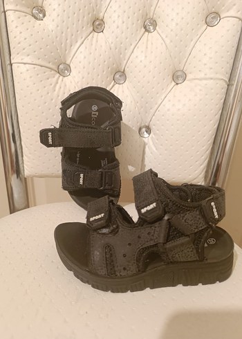 Gezer Erkek Çocuk Siyah Cırtlı Spor Sandalet