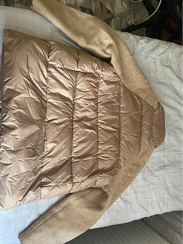 44 Beden camel Renk Koton şişme mont