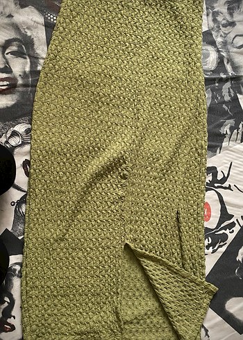 Haki uzun etek - Görsel 2