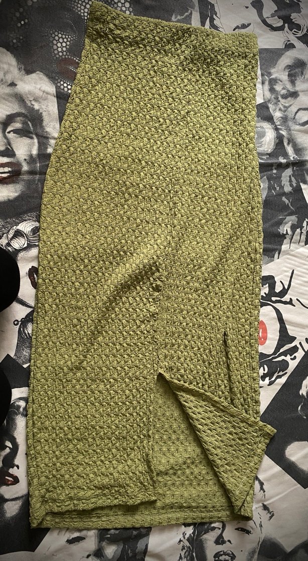 Haki uzun etek - Görsel 2