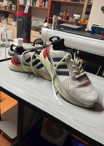 Erkek Beyaz Adidas Koşu Ayakkabısı - Görsel 5