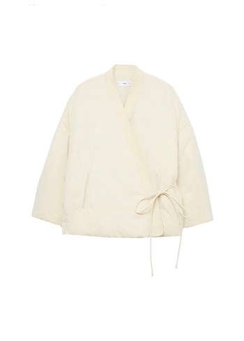 Mango İpli Kimono Mont - Görsel 2