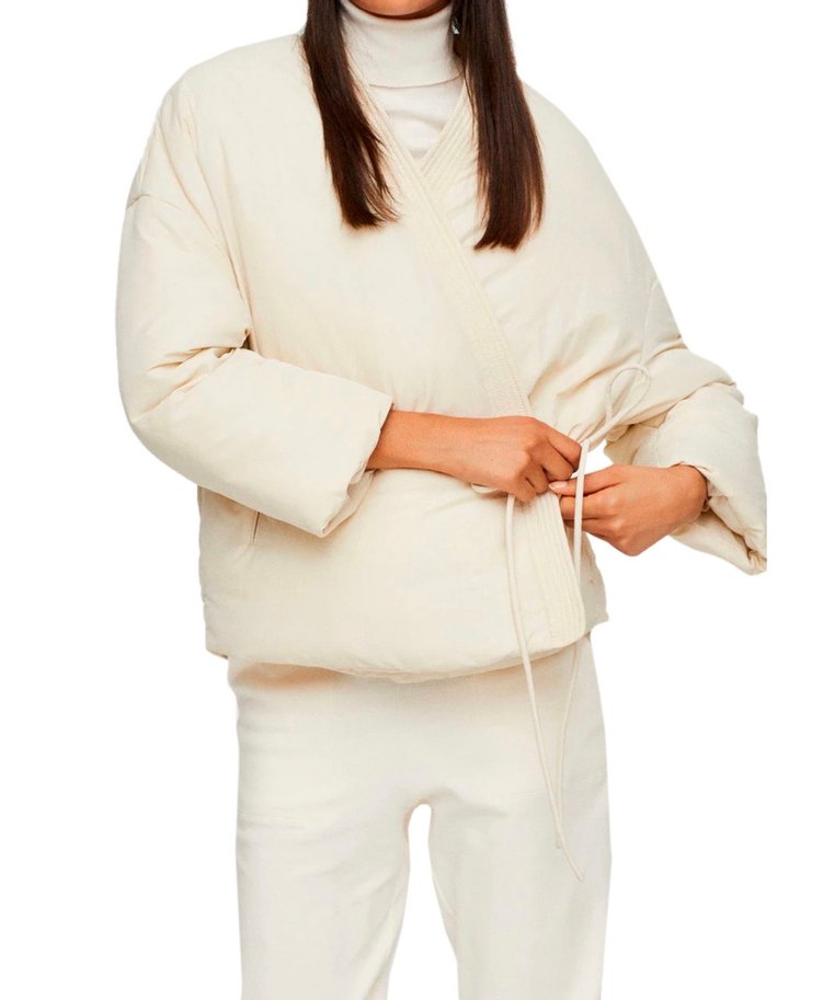Mango İpli Kimono Mont - Görsel 3