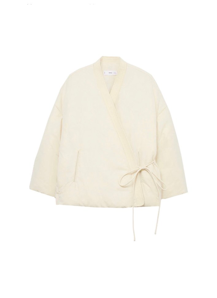 Mango İpli Kimono Mont - Görsel 2