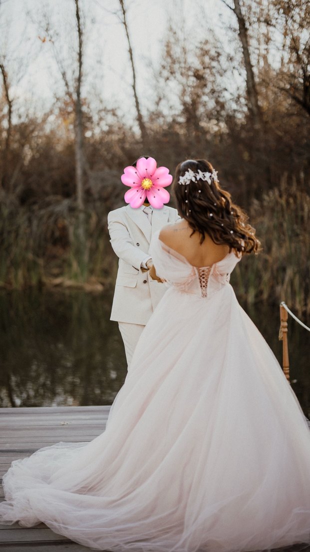 Pudra Pembe Gelin Saç Aksesuarı - Görsel 4