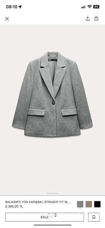 Zara zara blazer ceket