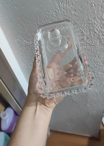 Şeffaf Cam Kapaklı Küçük margarin tereyağı kabı - Görsel 3