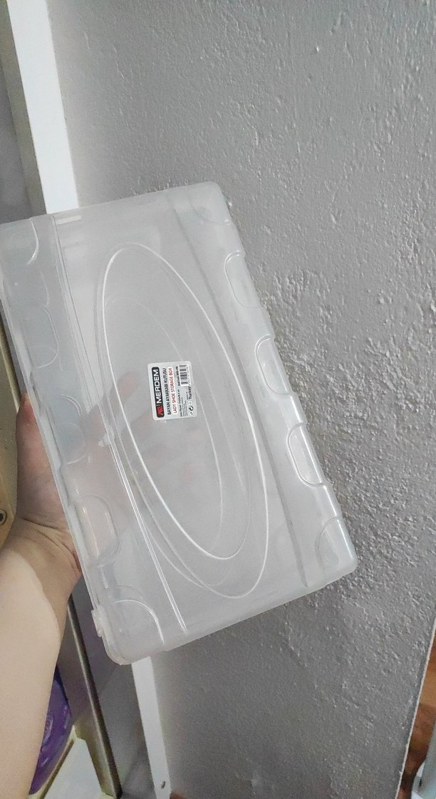 10 lu Beyaz Şeffaf ayakkabı kutusu - Görsel 2